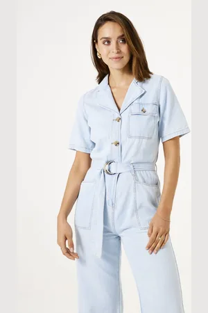 Garcia Dames Jumpsuit Blauw Korte mouw
