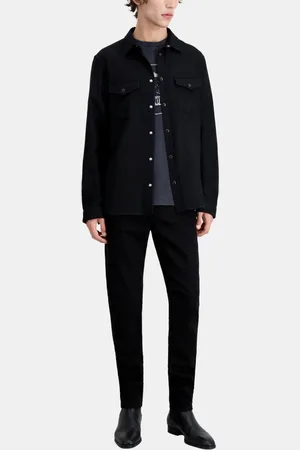 The Kooples BLACK FLANNEL SHIRT Maat L