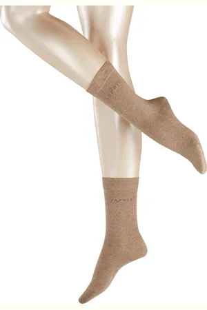 ESPRIT Uni 2-Pack duurzaam organisch katoen multipack sokken dames bruin - Maat 35-38