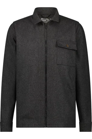 BLUE FIELDS Overhemd Flanellen Overshirt Met Borstzak 21142019 9800 Mannen Maat - XL