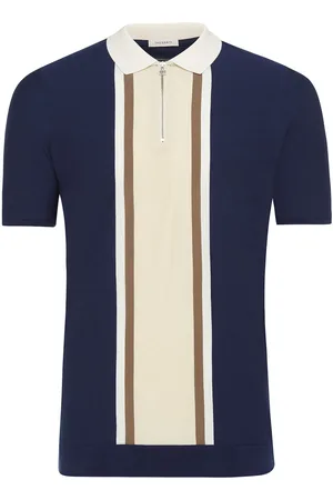 Tresanti Polo cotton with zipper navy KM