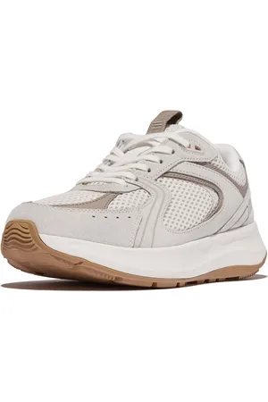 FitFlop F-Mode Flow Suede/Mesh/Leather Flatform Sneakers - Maat 37