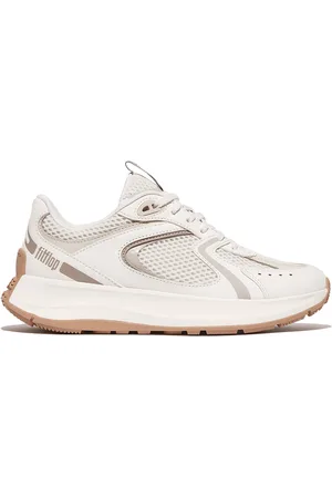FitFlop F-Mode Flow Suede/Mesh/Leather Flatform Sneakers - Maat 42
