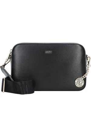 DKNY Leren Schoudertas Bryant Park Camera Bag Zwart