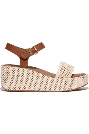 FitFlop Platfforms Woven Wedge Ankle-Strap Sandals - Maat 40