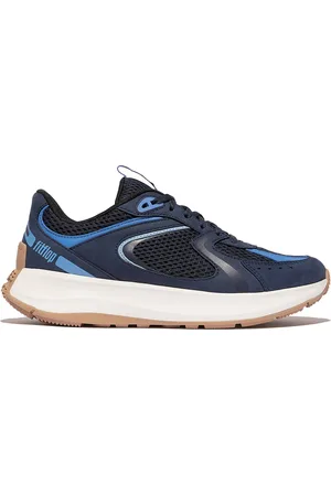 FitFlop F-Mode Flow Suede/Mesh/Leather Flatform Sneakers - Maat 42