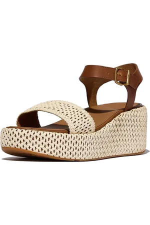 FitFlop Platfforms Woven Wedge Ankle-Strap Sandals - Maat 39