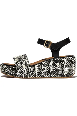 FitFlop Platfforms Woven Wedge Ankle-Strap Sandals - Maat 40