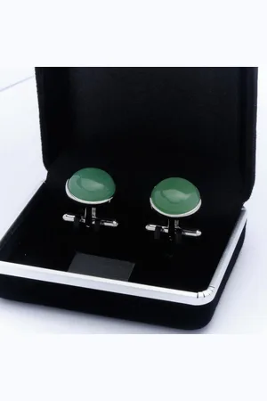 EdelManchet Manchetknopen - Echt Zilver 925 Rond Aventurijn