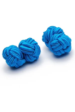 EdelManchet Manchetknopen - Zijden Knoop Turquoise