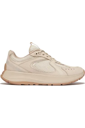 FitFlop F-Mode Flow Suede/Mesh/Leather Flatform Sneakers - Maat 40