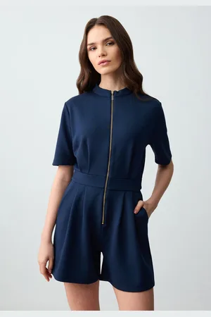 Jimmy Key Gebreide Donkerblauwe Jumpsuit