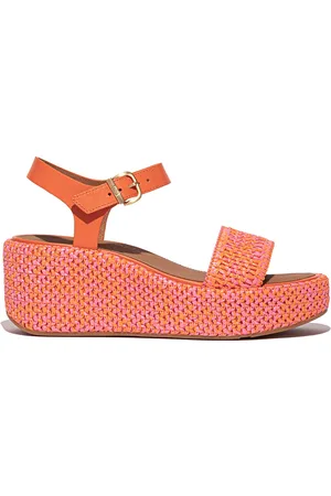 FitFlop Platfforms Woven Wedge Ankle-Strap Sandals - Maat 40