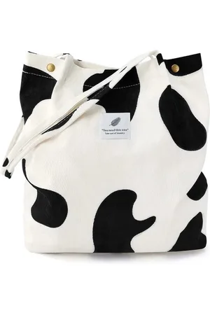 WiseGoods Luxe Koe Corduroy Draagtas - Shopper Dames - Damestas - Shoppers - Handtas - Handtassen - Tas - Tassen - Boodschappentas