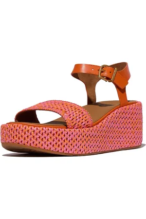 FitFlop Platfforms Woven Wedge Ankle-Strap Sandals - Maat 41