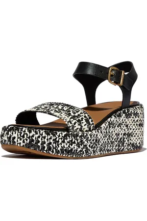 FitFlop Platfforms Woven Wedge Ankle-Strap Sandals - Maat 39