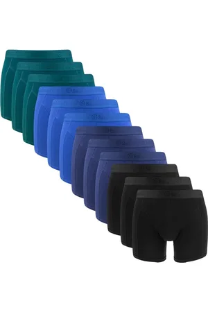 Bamboo Basics 12-pak heren boxers - Rico - Multipack bamboe heren boxershorts - Voordeelverpakking onderbroeken - Herenondergoed - L