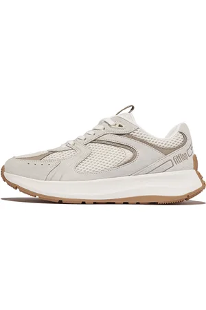FitFlop F-Mode Flow Suede/Mesh/Leather Flatform Sneakers - Maat 41