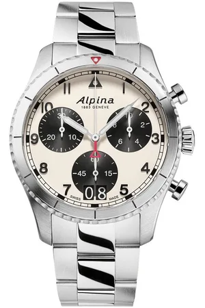 Alpina Startimer Pilot AL-372WB4S26B Horloge - Staal - Zilverkleurig - Ø 41 mm