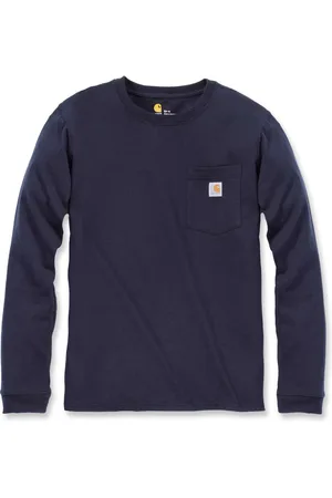 Carhartt Pocket Navy Long Sleeve Shirt Dames S