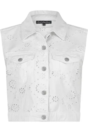 Red Button Gilet Joekie Crp Broderie Srb4565 51 White Dames Maat - XXL