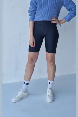 Merkloos Biker shorts | black | travelstof | XXL