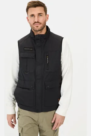 Camel Active Outdoor bodywarmer met opstaande kraag - Maat menswear-48 - Donkerblauw
