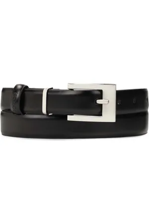 Kazar Narrow belt in smooth black leather