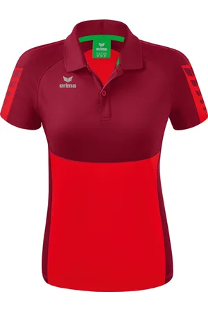 Erima Six Wings Polo Dames Rood-Bordeaux Maat 44