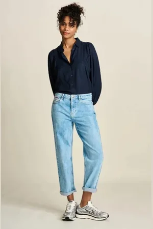 POM Amsterdam Jeans Eline Straight Mid Blue