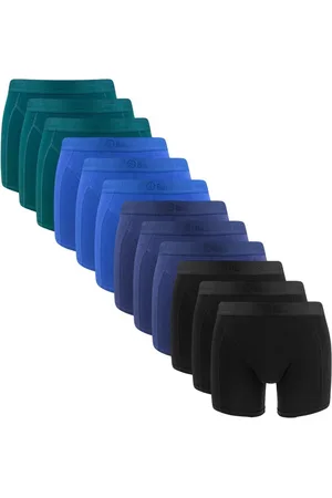 Bamboo Basics 12-pak heren boxers - Rico - Multipack bamboe heren boxershorts - Voordeelverpakking onderbroeken - Herenondergoed - S