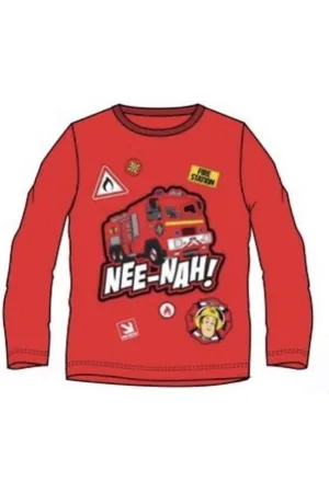 Brandweerman Sam Shirt - Lange Mouw - - Maat 98 (tot 3 jaar)