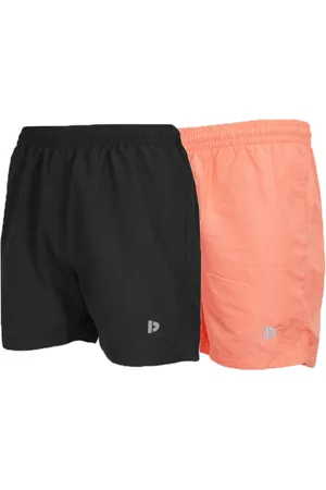 Donnay 2-Pack - Sport/Zwemshort Toon - Sportbroek - Heren - Black/Salmon (437) - maat XXL