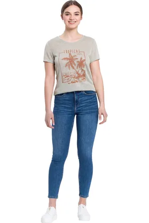Cross Jeans Dames Jeans Broeken JUDY skinny Fit Blauw 28W / 32L Volwassenen