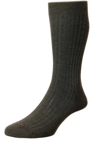 Falke Pantherella Laburnum Sokken Merinowol Pak Sokken Bruin - Maat 45-47