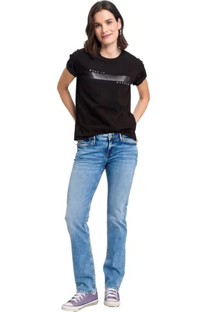Cross Jeans Dames Jeans Broeken ROSÈ regular/straight Fit Blauw 27W / 30L Volwassenen