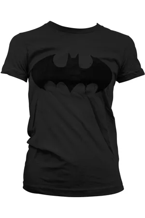 Batman Inked Logo Girly Tee Damen T-Shirt Black-L