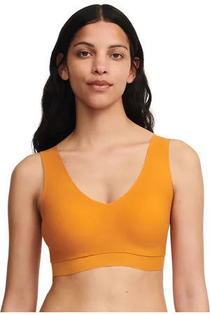 Chantelle Bralette top met vulling - Soft Stretch - Padded top - Bralette / BH Top naadloos dames - Rood - zwart - Beige - M