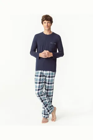 Damart Pyjama in 2 stoffen - Heren - - XL