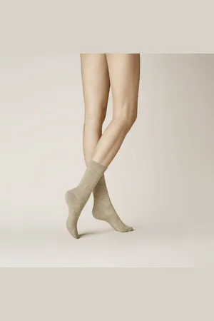Kunert Soft Wool Cotton Dames Sokken - Beige mel. - Maat 35-38