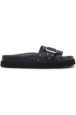 Scholl Slipper Women Joyce Leather Studs Black-Schoenmaat 40