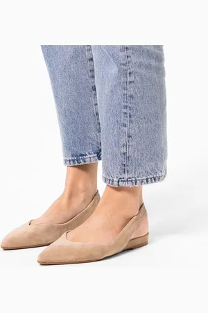 Manfield Dames - suède slingback ballerina - Maat 42