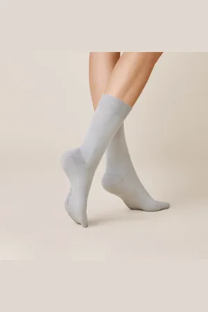Kunert Soft Wool Cotton Dames Sokken - Lichtgrau - Maat 35-38