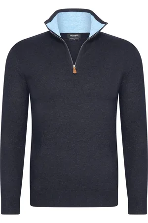Merkloos YVES ENZO Half Zip Heren sweater - Schipperstrui met rits - Coltrui Heren - Heren Trui - Maat XL