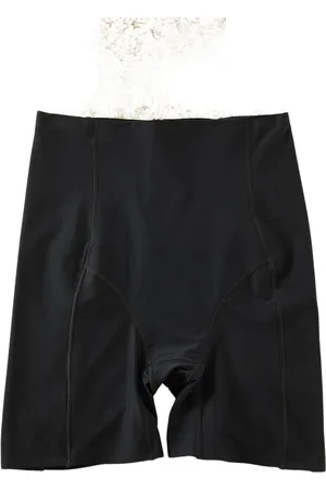 Trendyol Zwarte Buik-Been Afslankende Effect Plus Size Korte Panty Korset Tbbaw25Dk00003
