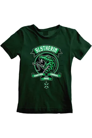Harry Potter Comic Style Slytherin (Kids) Jungen Kinder T-Shirt Green-9-11 Jahre