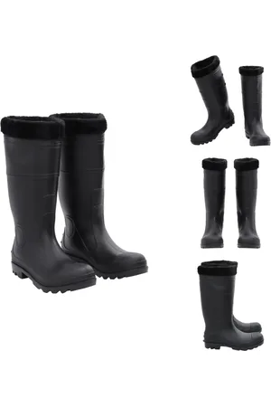 vidaXL Regenlaars - Regenlaarzen - Laars - Regen Laars - Regenlaarzen met verwijderbare sokken maat 43 PVC