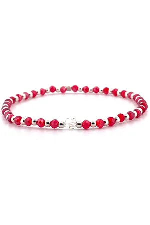 Heaven Eleven Dames - armband - swarovski - 925 - rood - 3mm - 17cm