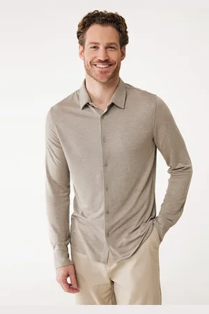 Mexx Long Shirt Sleeve Taupe Heren - Maat Xxl