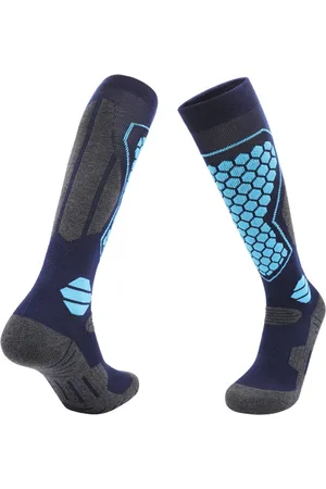 Merkloos Skisokken voor heren | Zweetafvoerende, ademende, antislip sokken | Antislip sokken voor dames | Warme hardloopsokken | Geschikt voor ski??n en sporten | L (geschikt voor schoenmaat 39-44)